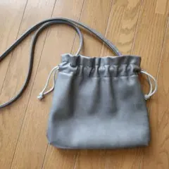 極美品✨TANDEY タンディ マチなし 巾着 ショルダー ドローストリング 