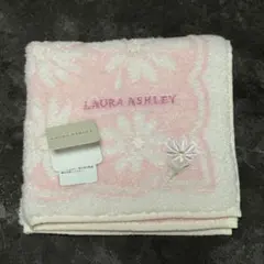 LAURA ASHLEY ローラアシュレイ 花柄タオルハンカチ ピンク