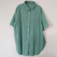 Chaco closet チャコ クローゼット ストライプシャツ グリーン Fのサムネイル