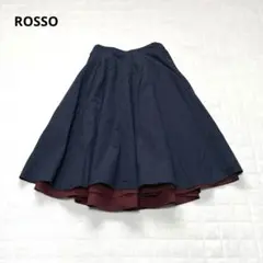 【アーバンリサーチロッソ】リバーシブルフレアスカート　ミモレ丈　36 S相当のサムネイル