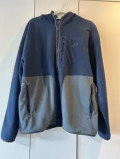 New Balance NB Heat フリースジャケット L ネイビー/グレー