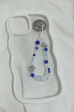 ハンドメイド　ビーズストラップ