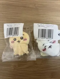ちいかわだらけくじ　E賞全身ぬいぐるみバッジ　フ!!、入れ替わっちゃったのサムネイル