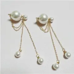 前後2wayキレイめパールピアス◆ピアス7揺れるピアス韓国ポイント消化消費