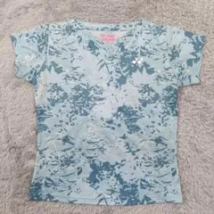 YONEX ヨネックス ゲームシャツ 半袖 水色 総柄 レディース M