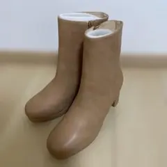 SHOO-LA-RUE ベージュショートブーツ 24.5cm 卒業式袴 写真撮影