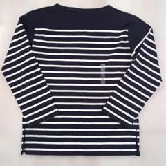 新品　ユニクロ　ネイビー　ホワイト　ストライプカットソー　 Sのサムネイル