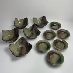 常滑陶芸家 大原光一 灰釉ビードロ 長角皿 板皿3点セットうつわ千鳥購入 常滑陶芸家 大原光一 灰釉ビードロ 長角皿 板皿3点セットうつわ千鳥