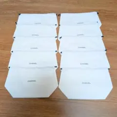シャネル 巾着 袋 大 10枚セット 非売品 ポーチ ホワイト 新品
