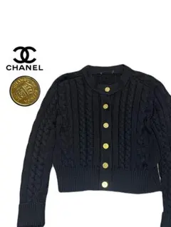✨CHANEL シャネル 90s カーディガン　ニットジャケット黒✨ 906.jpg