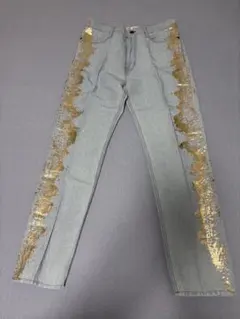 TSUMORI CHISATO ゴールドペイント デニムパンツのサムネイル