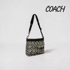 COACH コーチ ショルダーバッグ シグネチャー キャンバス ブラック
