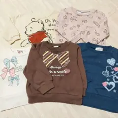 女の子 80cm 裏起毛 長袖トレーナー5枚セット まとめ売り