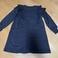 H&M 黒レース付き長袖ワンピース　130cm