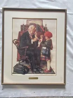 ノーマン・ロックウエル 「The Optometrist（眼科医にて）」額装品