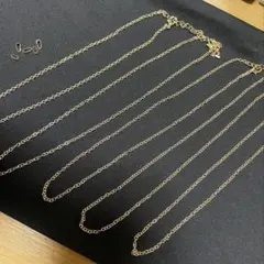 お得セット⭐️ネックレスパーツ KCゴールド　5本　アジャスター　バチカン付き