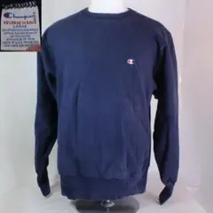 90's　USA　紺色　チャンピオン　リバースウィーブ　L　刺繍タグ