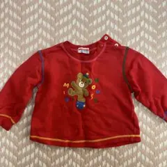 ミキハウス 赤 クマ刺繍 トレーナー 90cm最終値下げ！