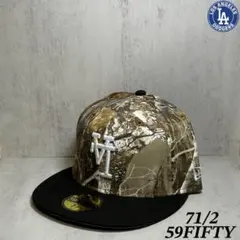海外限定 ドジャース 59FIFTY LA逆ロゴ リアルツリー＆黒 71/2