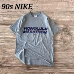 希少 90s ナイキ 半袖 Tシャツ ホノルルマラソン センターロゴ 銀タグ