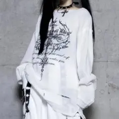 早いもの勝ち！】CIVARIZE ラインストーン クロス ロンT V系地雷系 