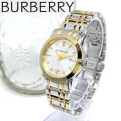 稼働 BURBERRY クォーツ デイト チェック ゴールド レディース 腕時計のサムネイル