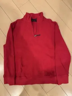 NAUTICA ハーフジップ ニット レッド L