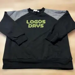 LOGOS DAYS キッズ トレーナー ブラック×グレー