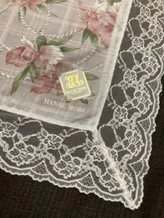HANAE MORI＊大判ハンカチ＊レースハンカチ＊未使用＊花柄