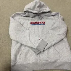 COSTCO コストコ ロゴ刺繍 パーカー グレー M