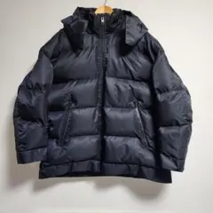 ワイスリー Y-3 バックロゴ ダウンジャケット M オーバーシルエット 紺色のサムネイル