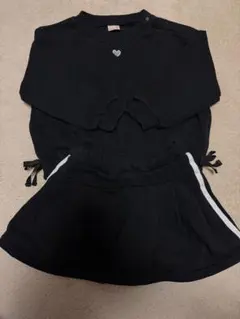 プティマイン トレーナー 長袖 トップス スカート セットアップ