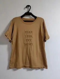 セモアージュ刺繍入りキャメル色Tシャツ 半袖のサムネイル