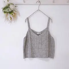 ハニーズ コルザ 【L】 ニット キャミ ビスチェ ケーブル編み グレー