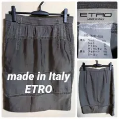 ETRO レディースL 44 スカート　異素材ミックス　ベロア　エトロのサムネイル