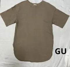 GU 半袖Tシャツ ブラウン