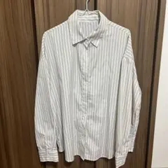 ストライプシャツ 茶色