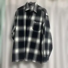 CalTop ネルシャツ 長袖 ネイビー ホワイト チェック