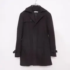 ミッシェルクラン オム ステンカラーコート ブラック サイズ48*KD469