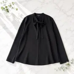 Iris様。美品Theory LS TIE NK TOPボウタイブラウスブラック - メルカリ
