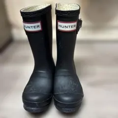 HUNTER キッズ レインブーツ ブラックのサムネイル