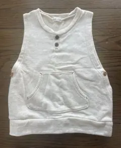 クリーム色　コットンベスト　ポケット付き　100cm ラグマート