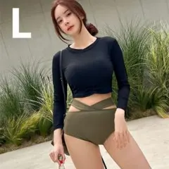 セパレート水着 ブラック/オリーブ