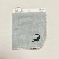 【Francfranc】バロット 抗菌防臭ハンカチ ねこ刺繍 グレーのサムネイル