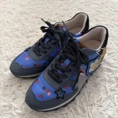 【レア物】COACH ローカットスニーカー　23.0cm ブルー　レザーのサムネイル