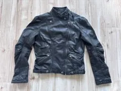 ZARA WOMANブラックレザーダブルライダースジャケット