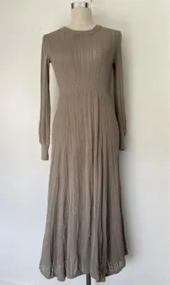 COCODEAL luxe レース編みニットワンピース　インナーあり