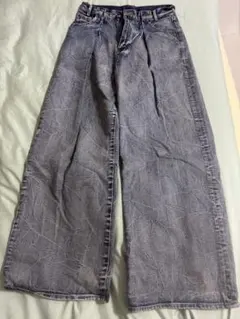 JEANASIS タックデニムワイドパンツM グレー系