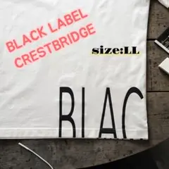 ブラックレーベルクレストブリッジ ビッグロゴ Tシャツ 白 LL 機能素材