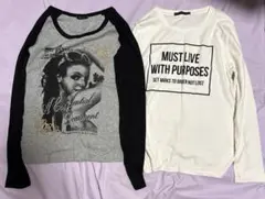 sky bomler INGNI 白　グレー　長袖　カットソー　2枚セット